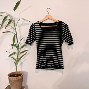 Black and White Striped Shirt